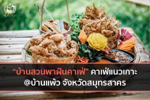 “บ้านสวนพาฝันคาเฟ่” คาเฟ่แนวเกาะ @บ้านแพ้ว จังหวัดสมุทรสาคร